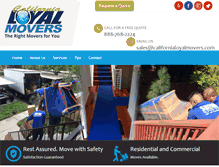 Tablet Screenshot of californialoyalmovers.com